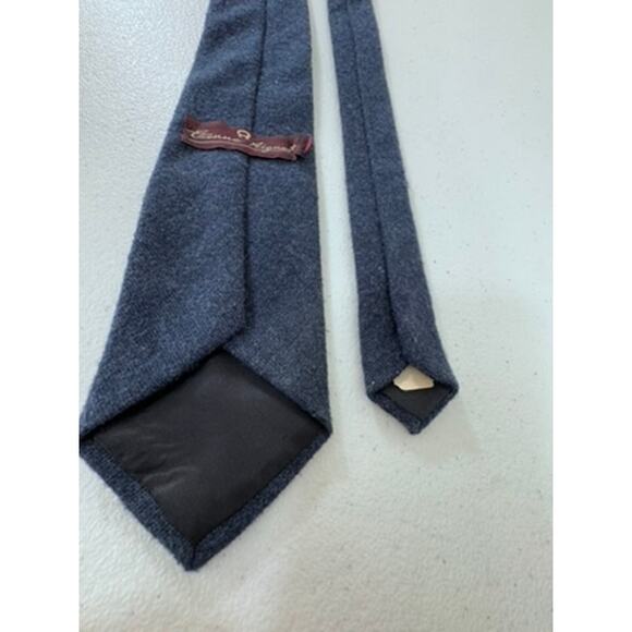 "ETIENNE AIGNER" Vintage Wool Blue Mens Tie 57" Made in USA Old Money Preppy - Picture 4 of 7